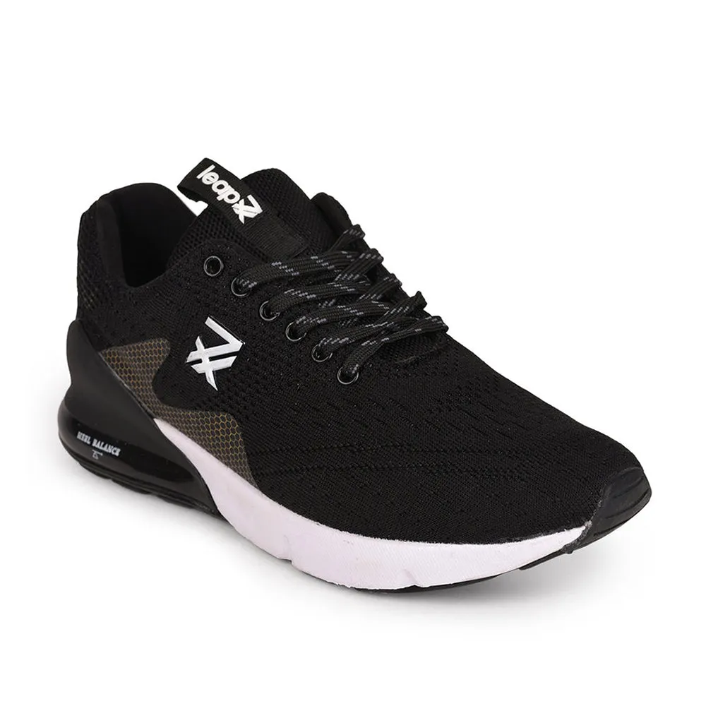 Leap7x Lace Up Athleisure Shoes For Men (Black) REVOLT By Liberty