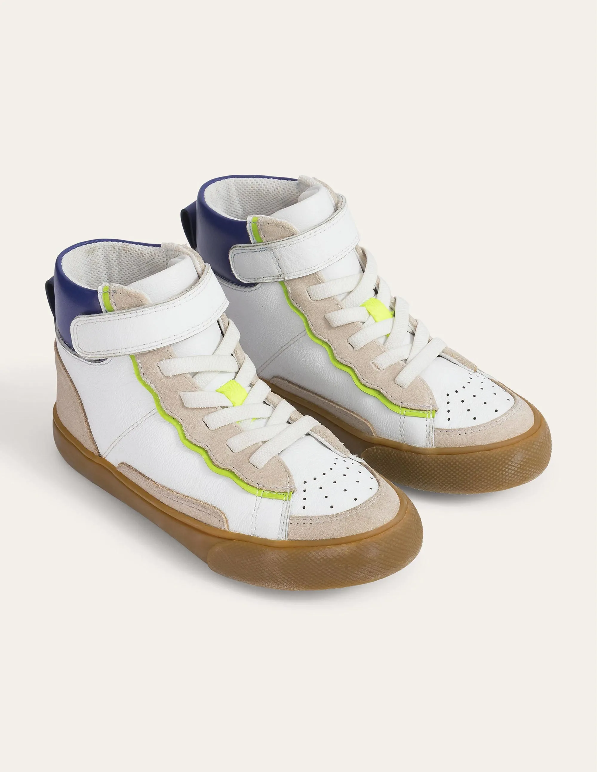 Leather High Tops-White