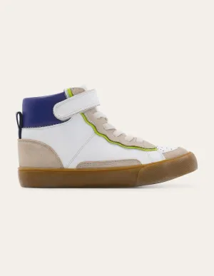 Leather High Tops-White