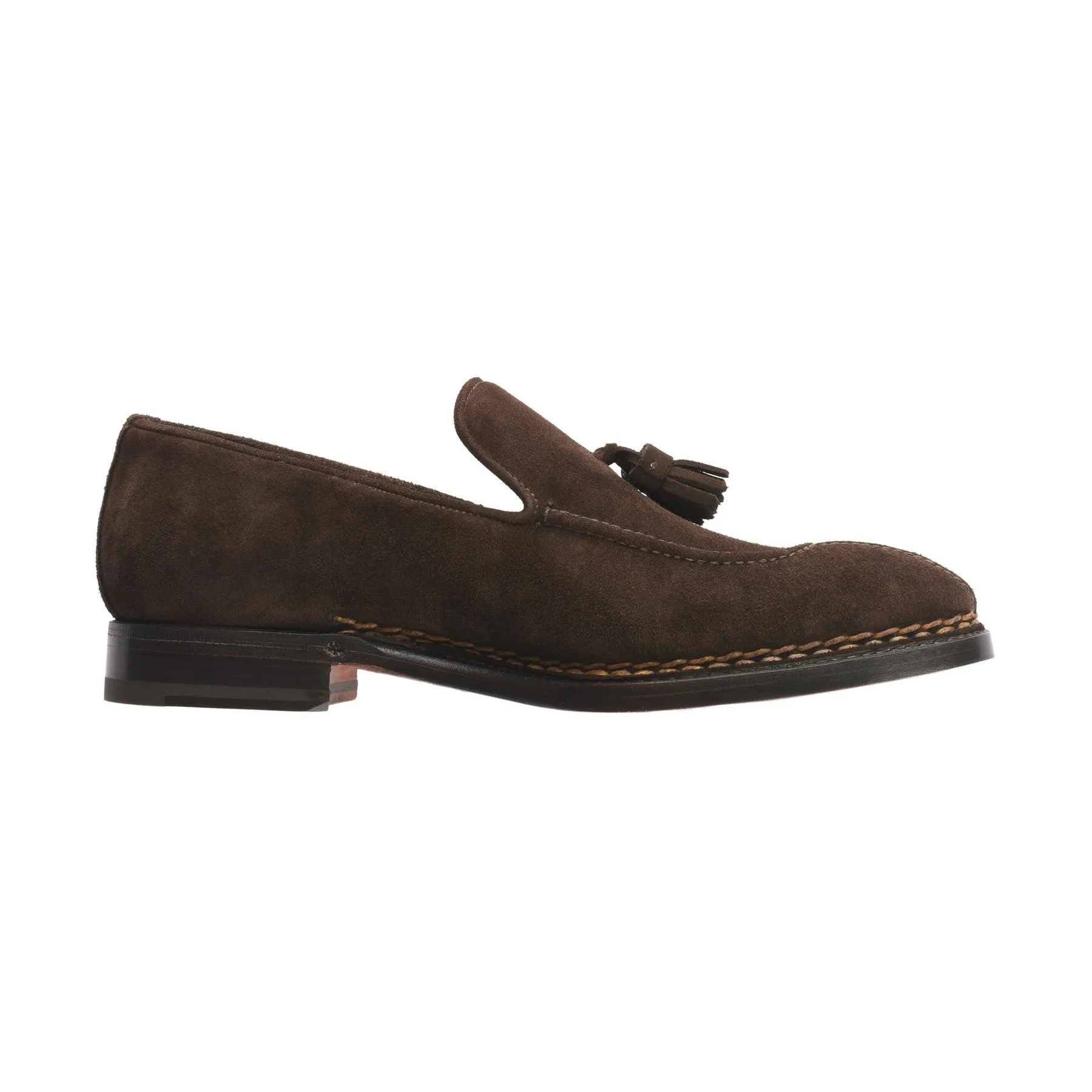 «Magnifico» Suede Tassel Loafer in Dark Brown