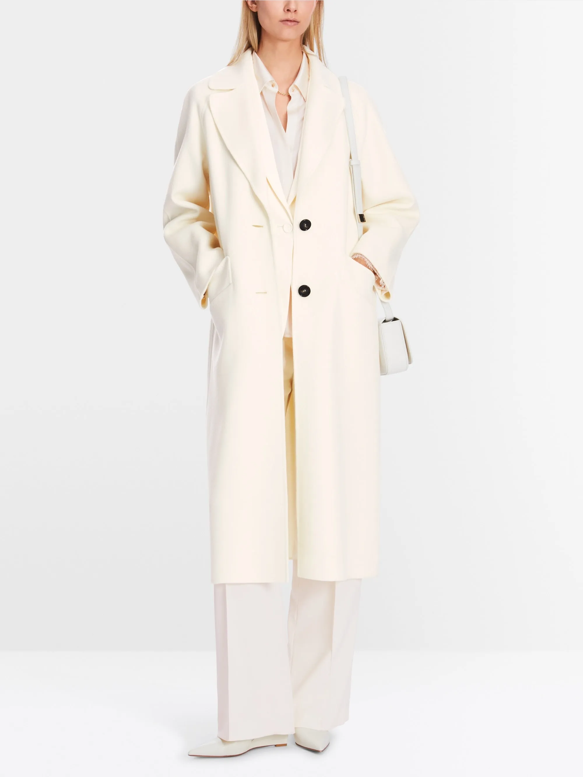 Marc Cain Wool Coat Bright Ecru