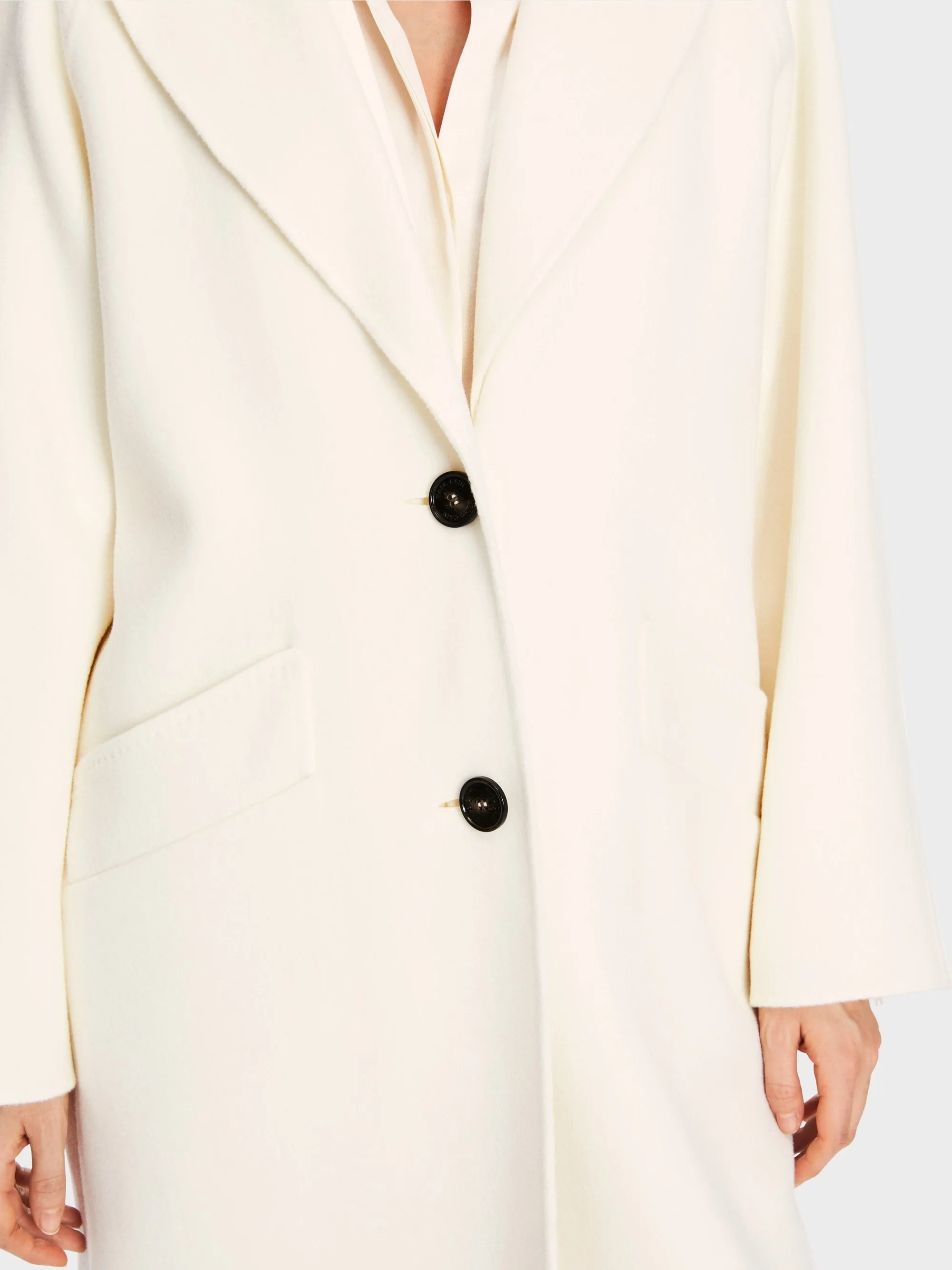 Marc Cain Wool Coat Bright Ecru