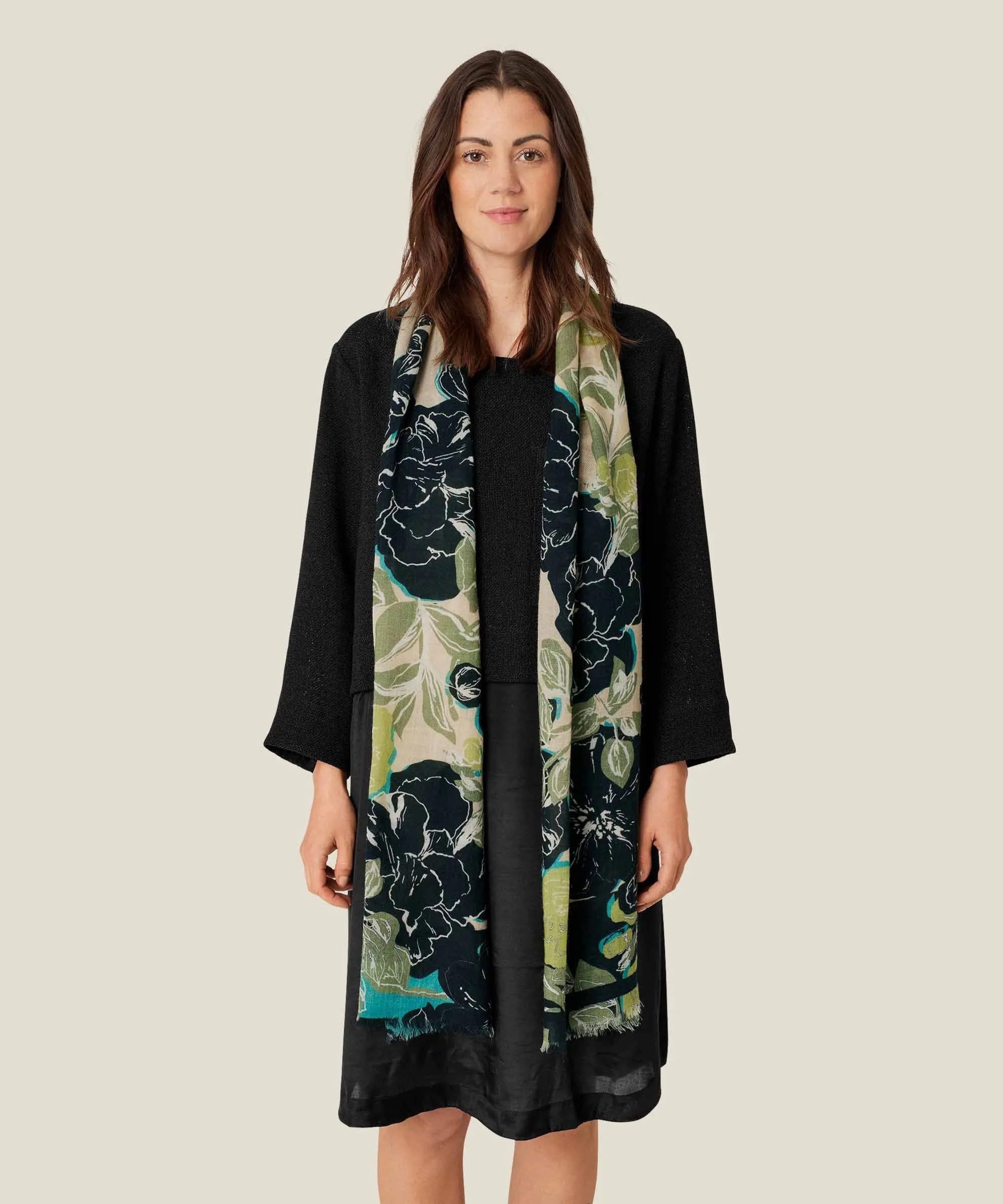 Masai Aranka Scarf Loden Green Print