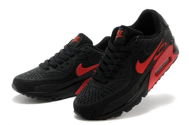 Max 90 Black Red Mens Running Shoes