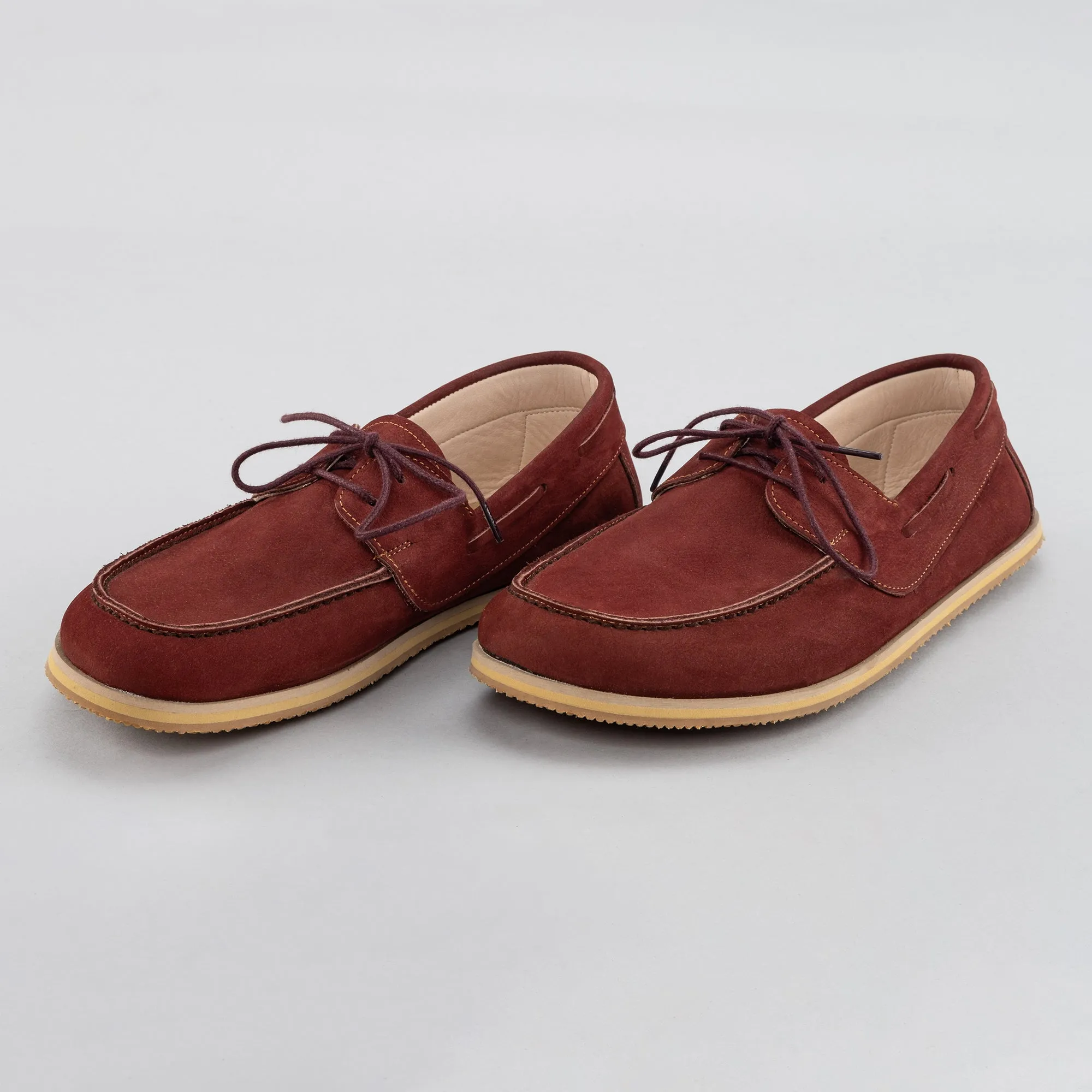 Men's Burgundy Boat Shoes