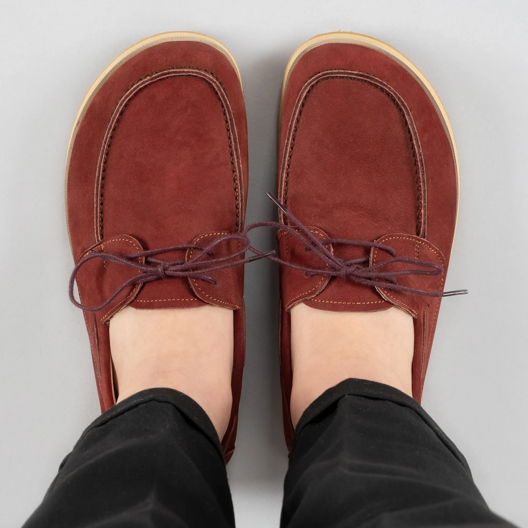 Men's Burgundy Boat Shoes