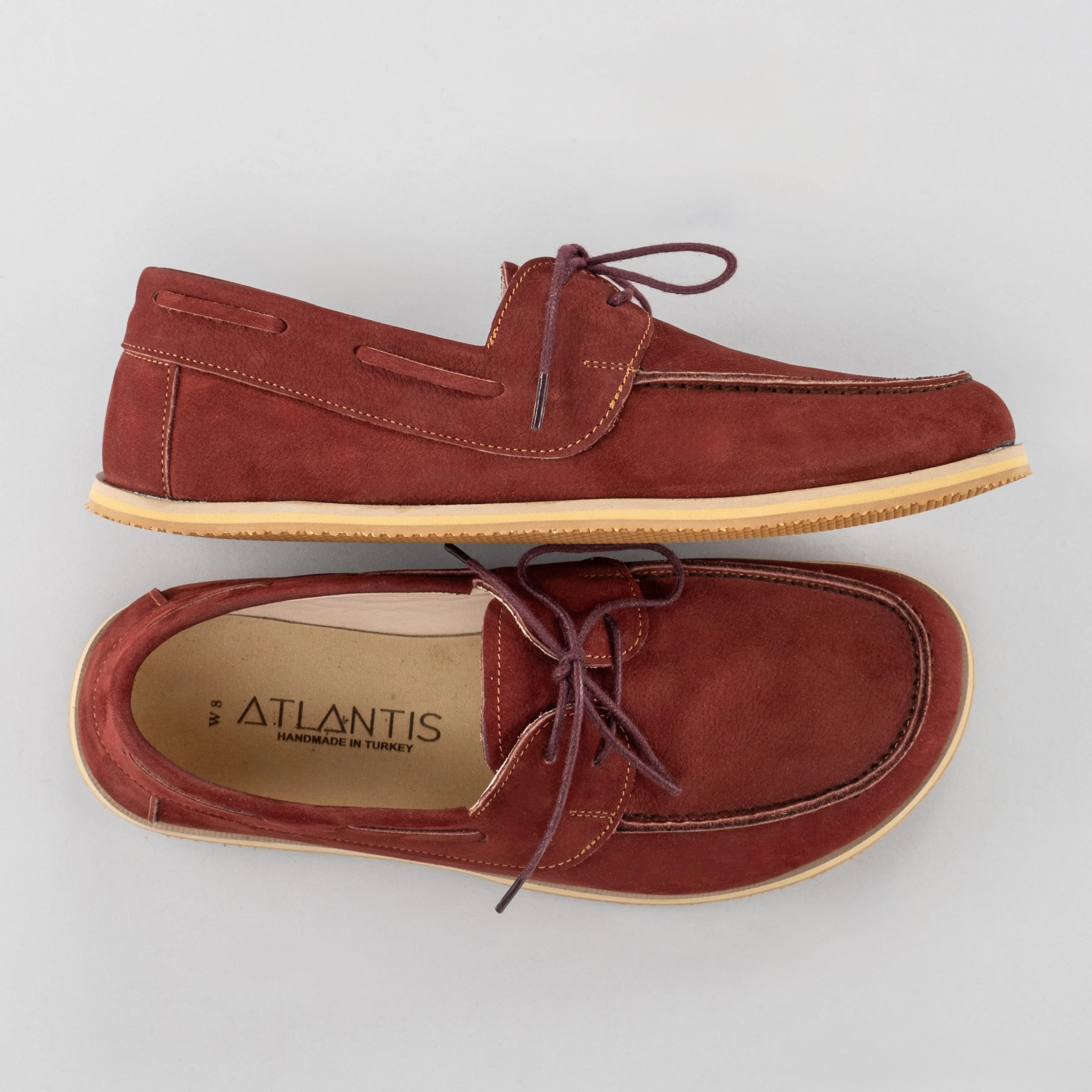 Men's Burgundy Boat Shoes