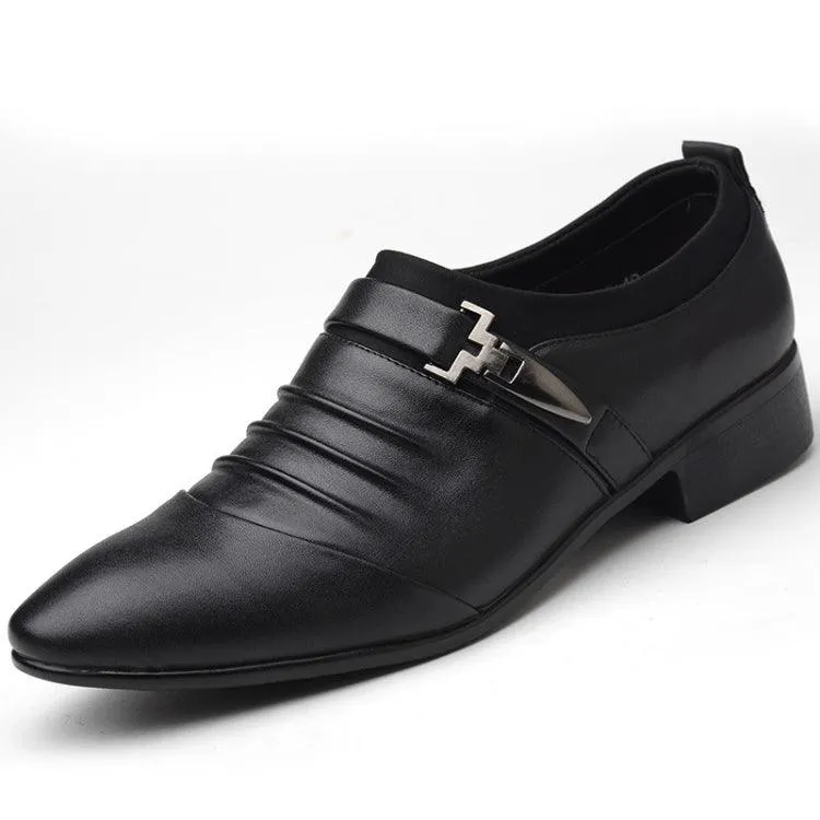 Men's Business Oxfords Shoes - PU Leather Pointed Toe Dress Footwear, Series 2