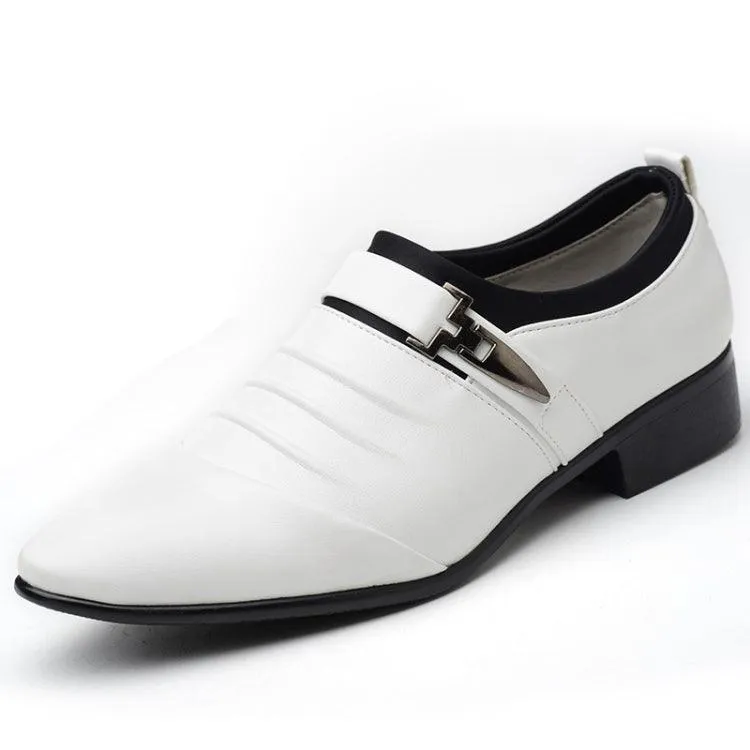 Men's Business Oxfords Shoes - PU Leather Pointed Toe Dress Footwear, Series 2