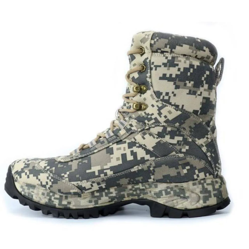 Men's Camo Tactical Hunting Boots - Durable Outdoor Hiking Gear