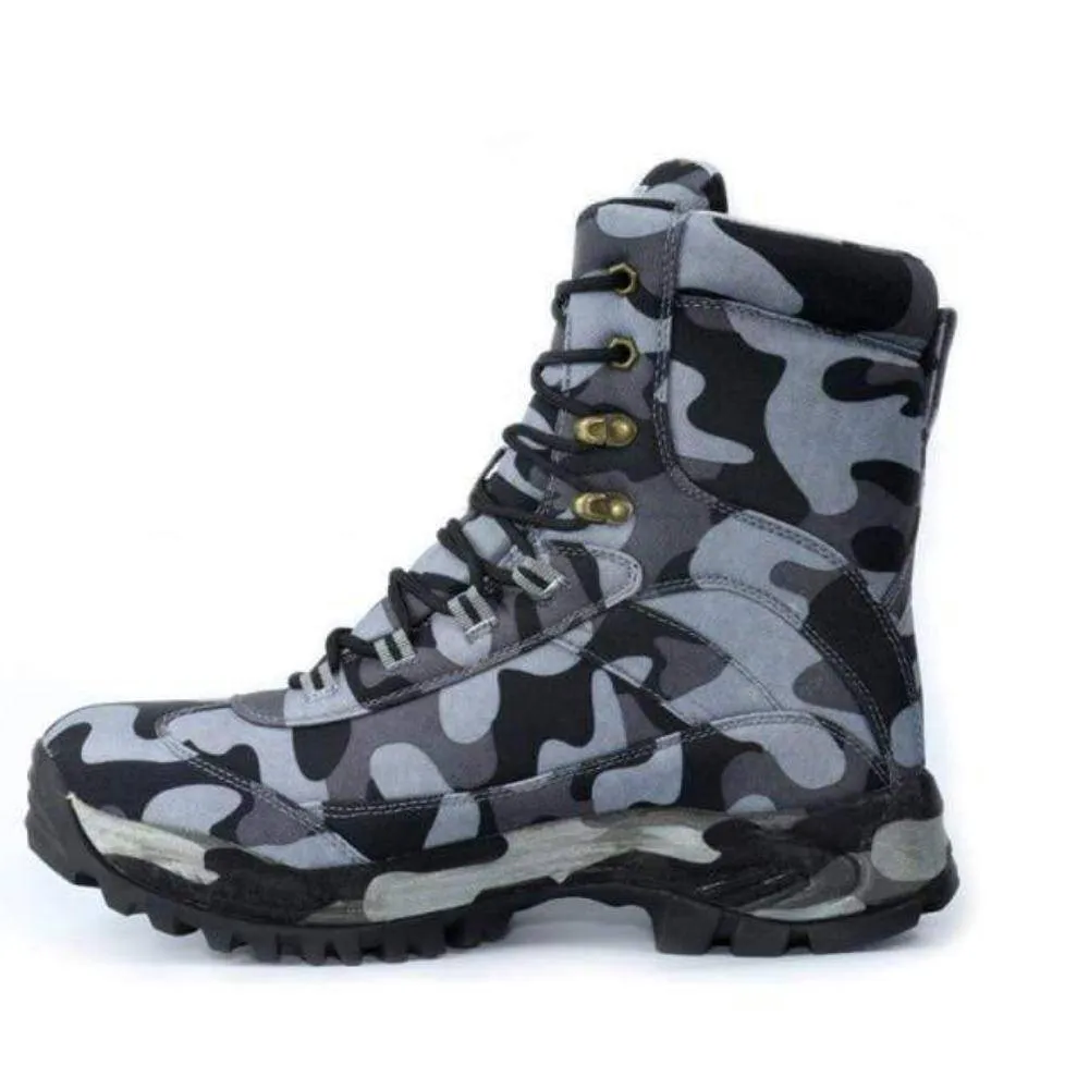 Men's Camo Tactical Hunting Boots - Durable Outdoor Hiking Gear