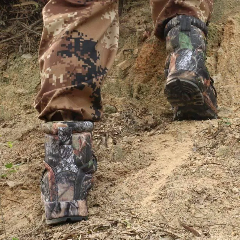 Men's Camo Tactical Hunting Boots - Durable Outdoor Hiking Gear