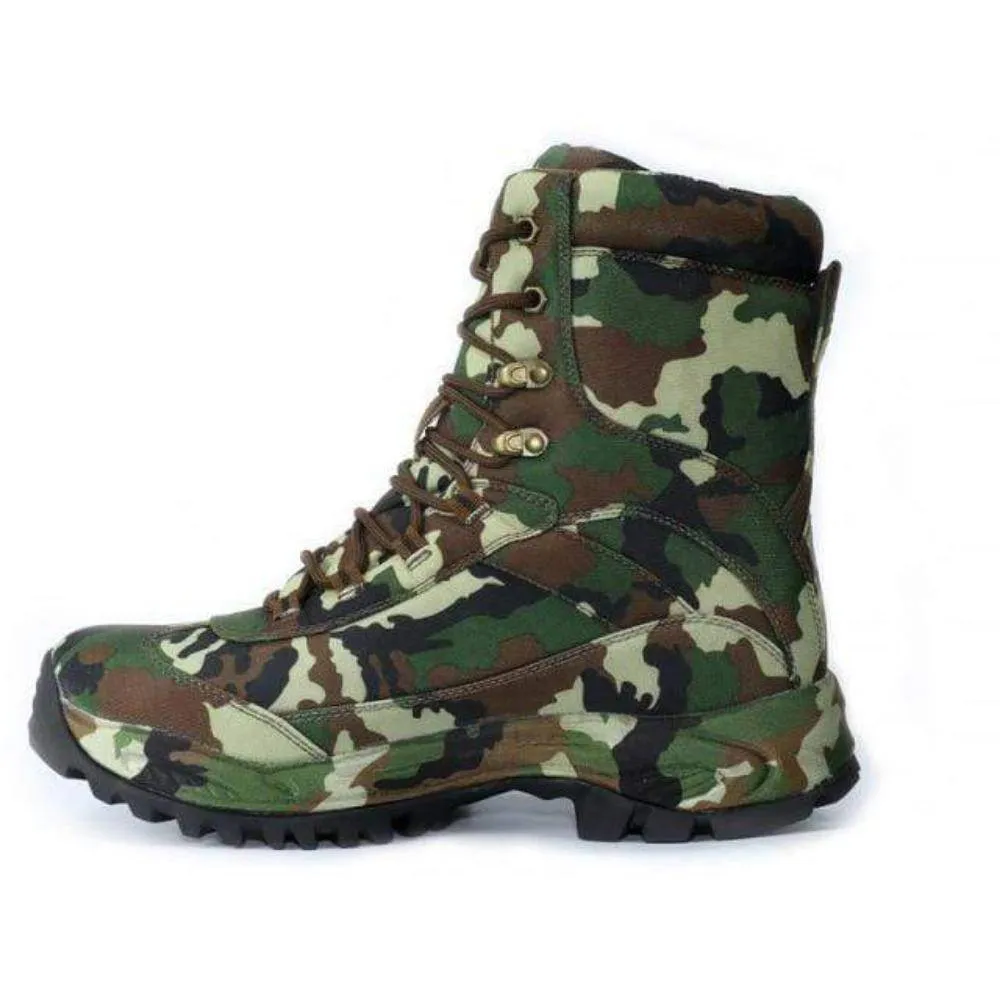 Men's Camo Tactical Hunting Boots - Durable Outdoor Hiking Gear