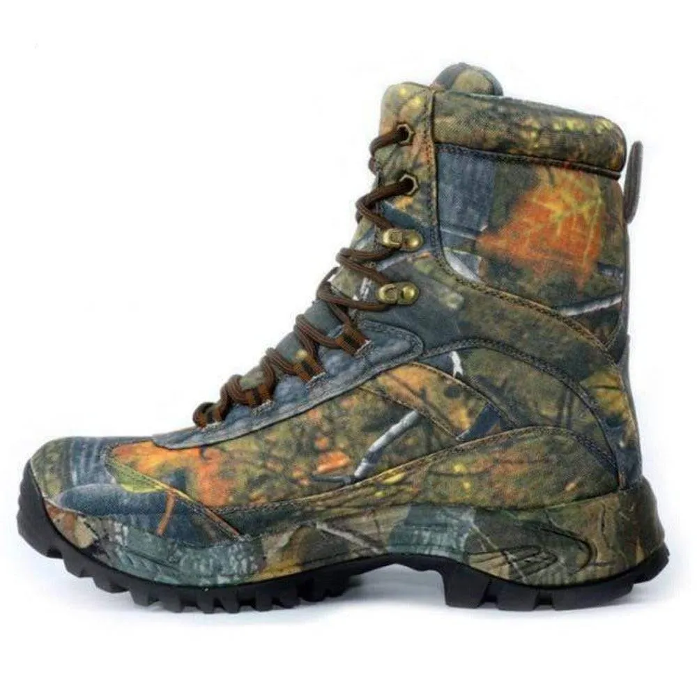 Men's Camo Tactical Hunting Boots - Durable Outdoor Hiking Gear