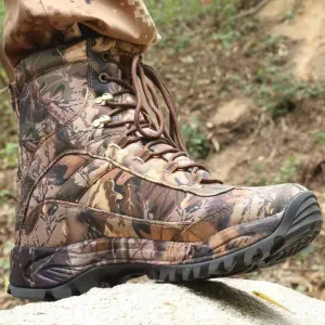 Men's Camo Tactical Hunting Boots - Durable Outdoor Hiking Gear