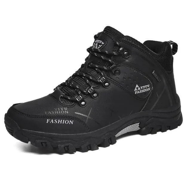 Men's High Top Hiking Shoes - Large Size, Durable Outdoor & Casual Footwear