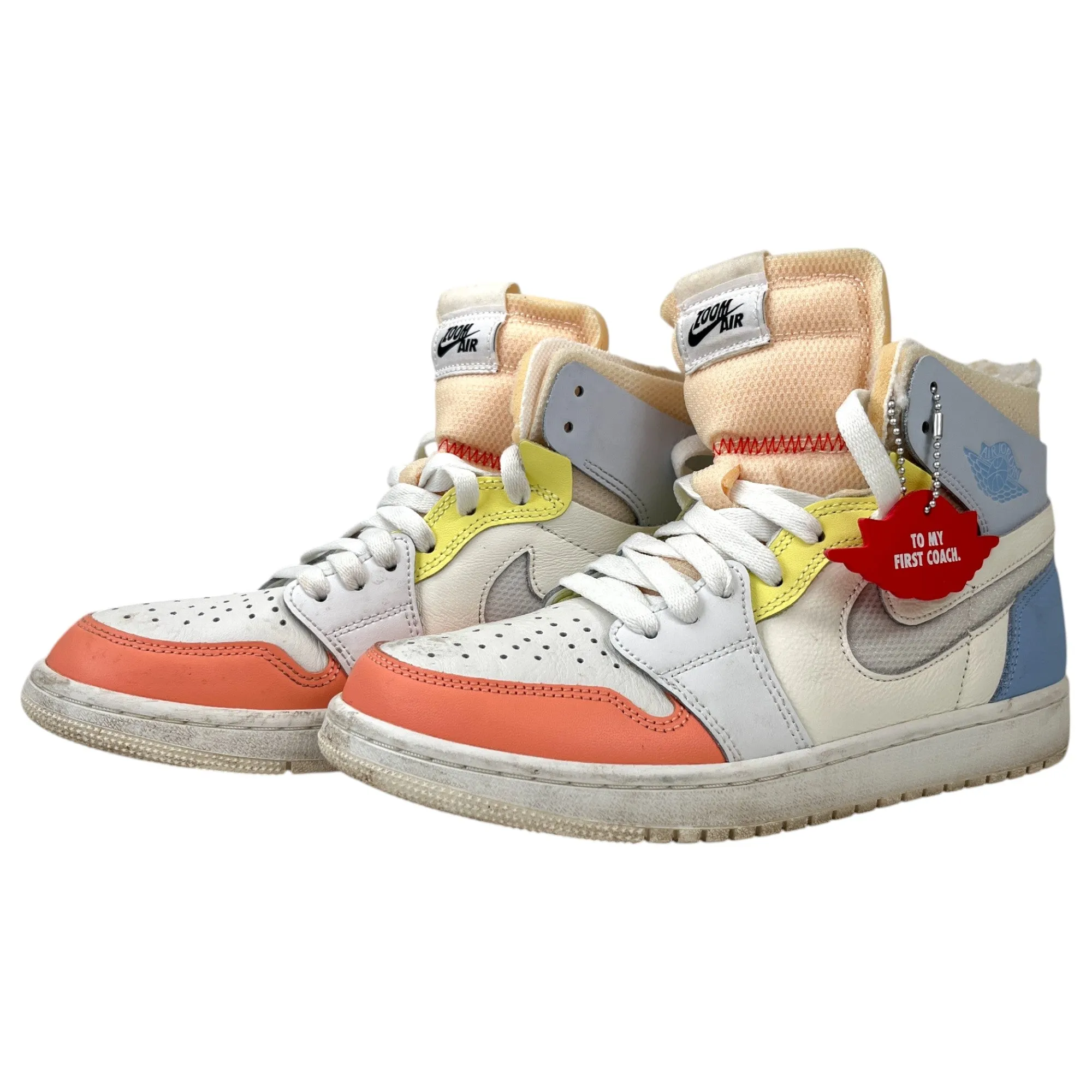 Men's Jordan 1 High Zoom Air Cmft To Be My First Coach High Trainers White Size EU 40 / UK 6