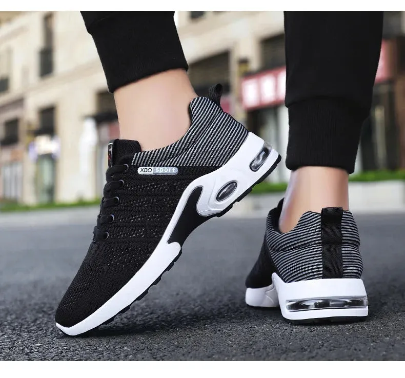 Men's Lightweight Mesh Lace-Up Running Sneakers