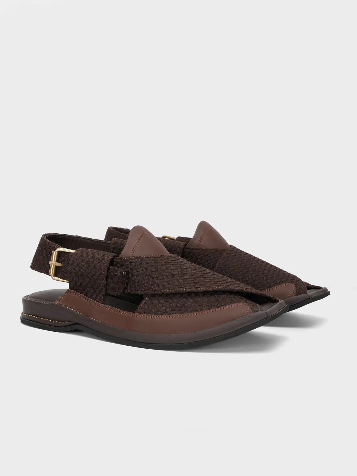 Mens "KIPP" Designer Leather Peshawari Sandals