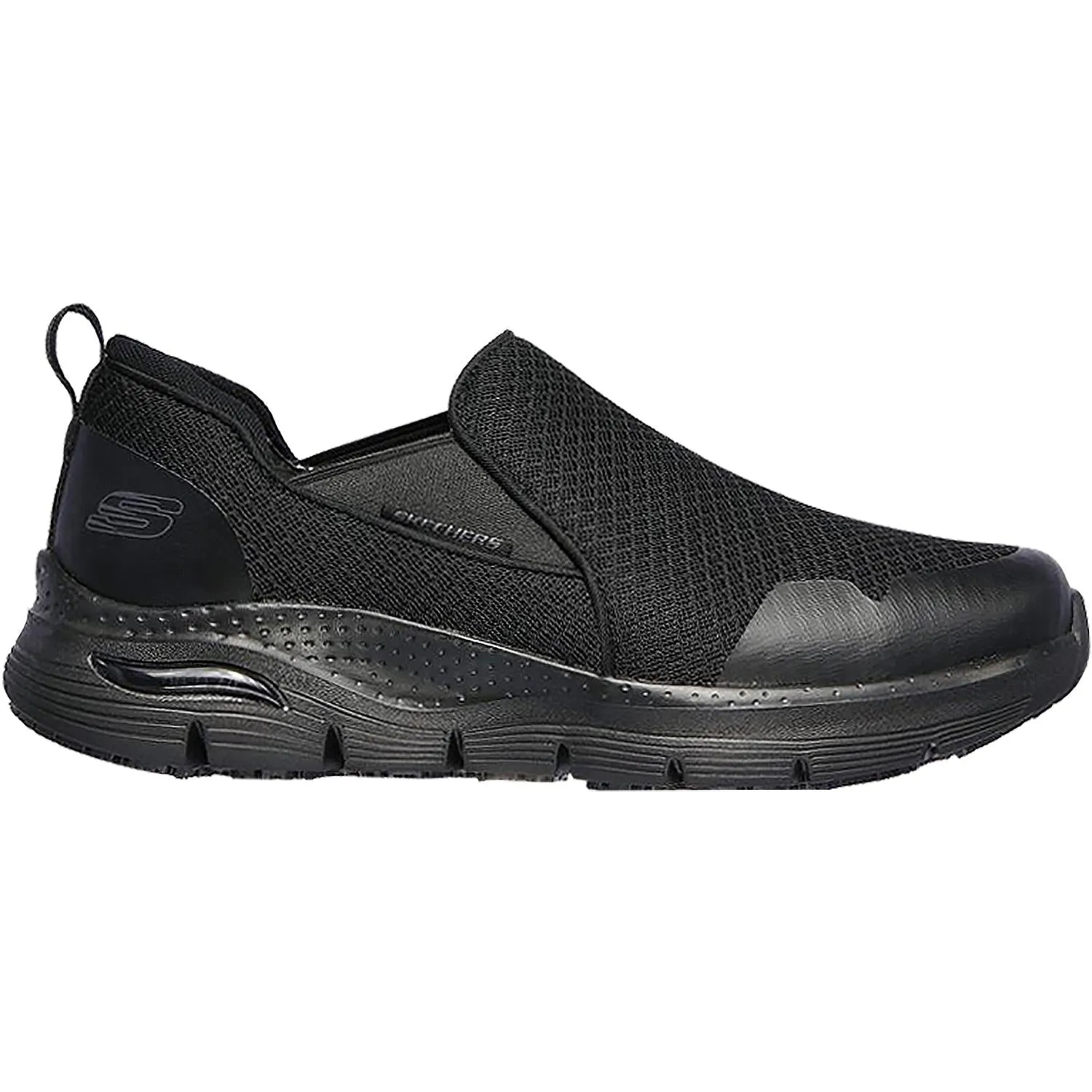 Men's Skechers Arch Fit SR Tineid Black Mesh