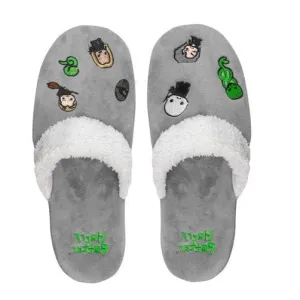 Mens Womens Harry Potter Kawaii Slippers Dark Grey - M/L