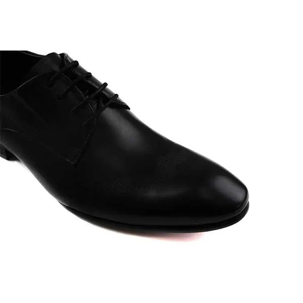 Mens Zasel Peter Black Leather Lace Up Shoes