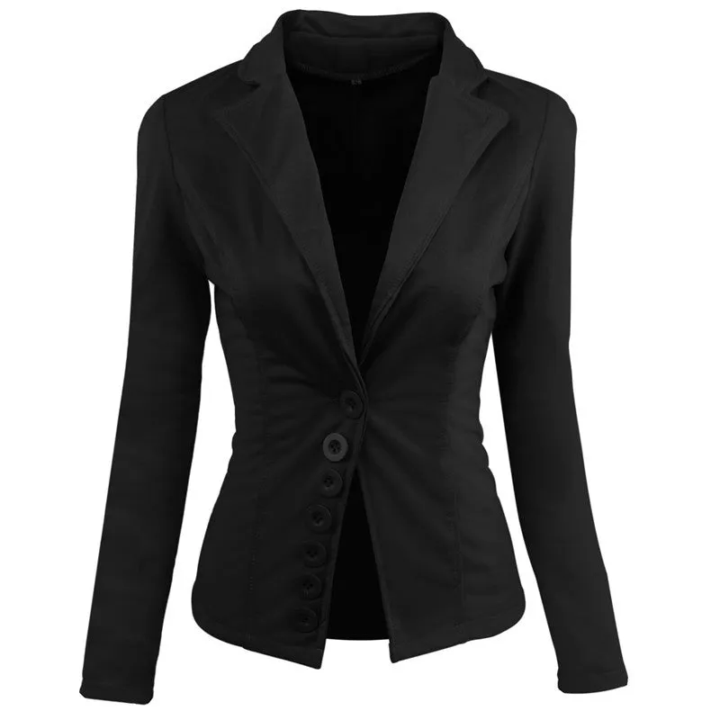 METAVERSMALL New Autumn and Winter Europe and America  Waist Long Sleeve Women's Fashion Casual Slim Short Blazer