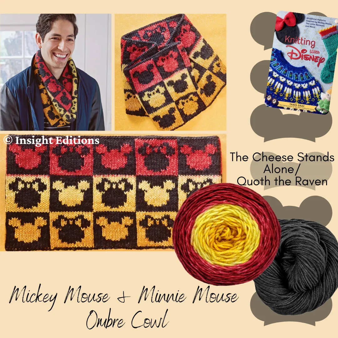 Mickey Mouse and Minnie Mouse Ombre Cowl Kit, dyed to order