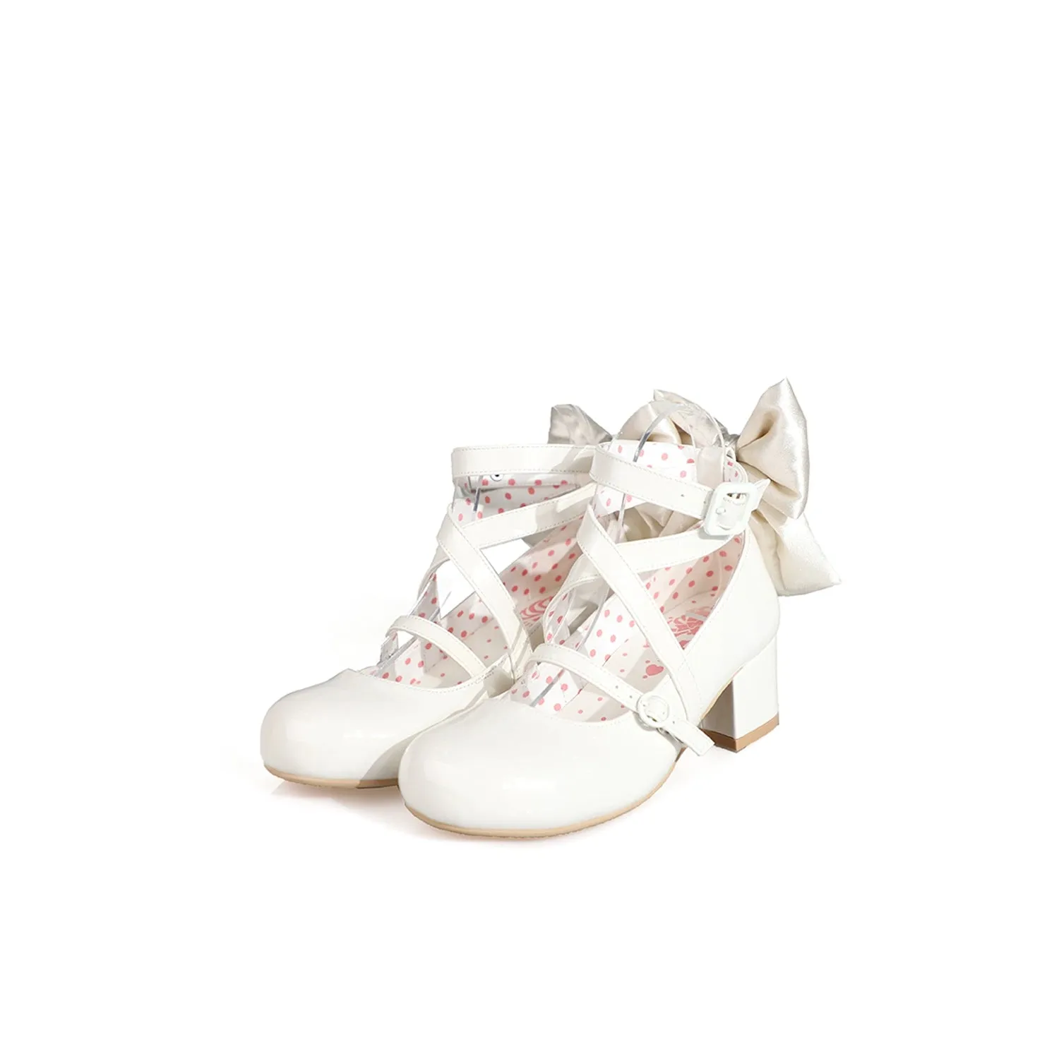 MODO~Follow in the Moonlight~Sweet Lolita Round Toe Shoes with Large Bow