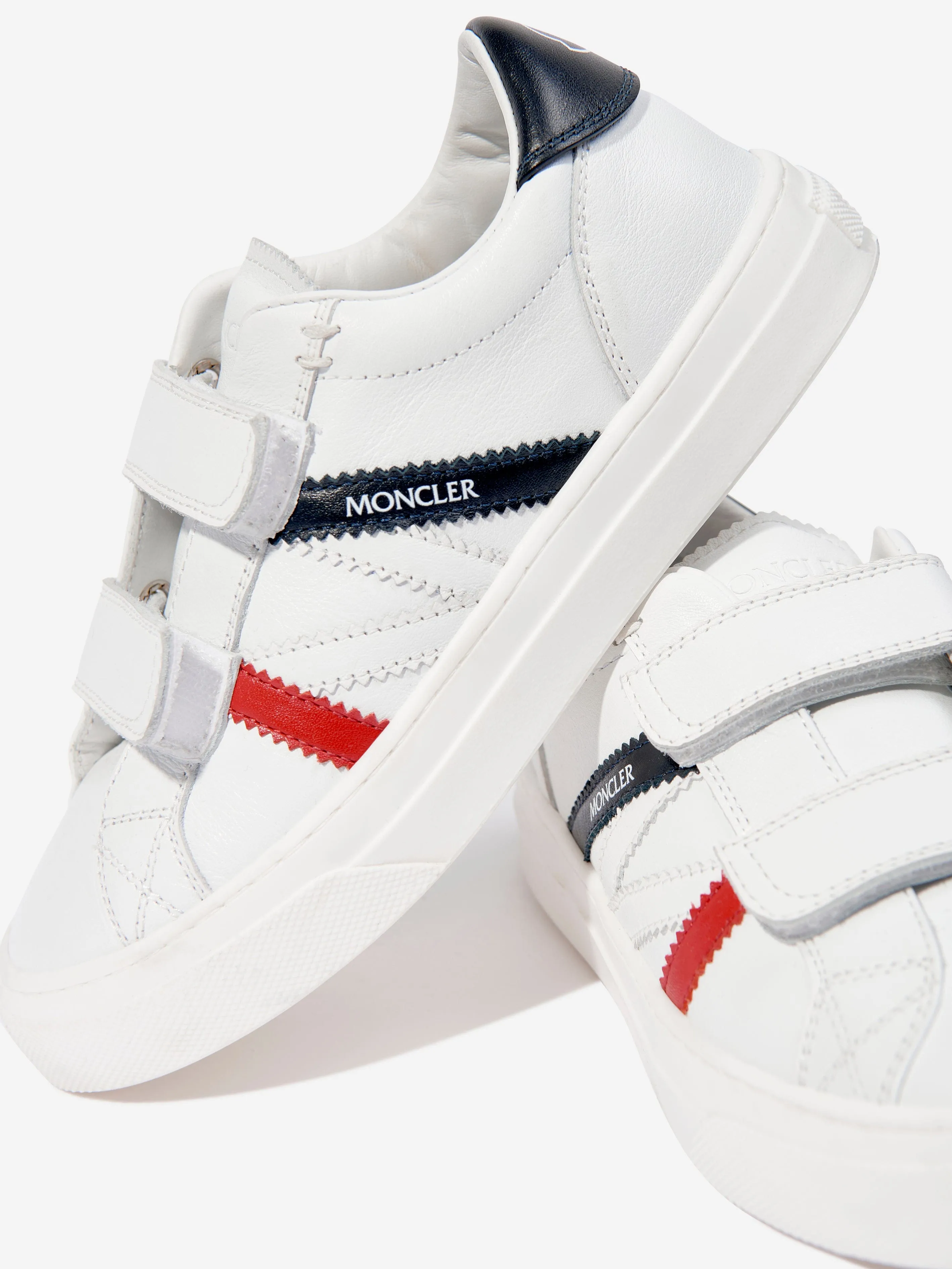 Moncler Enfant Kids Petit Monaco Low Top Trainers in White