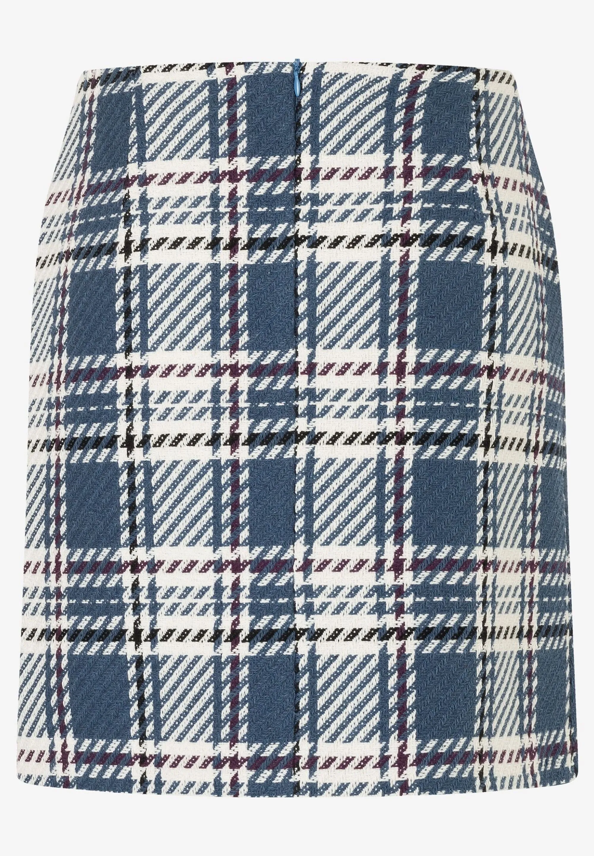 More & More Maxi Check Skirt Grey Blue MLT