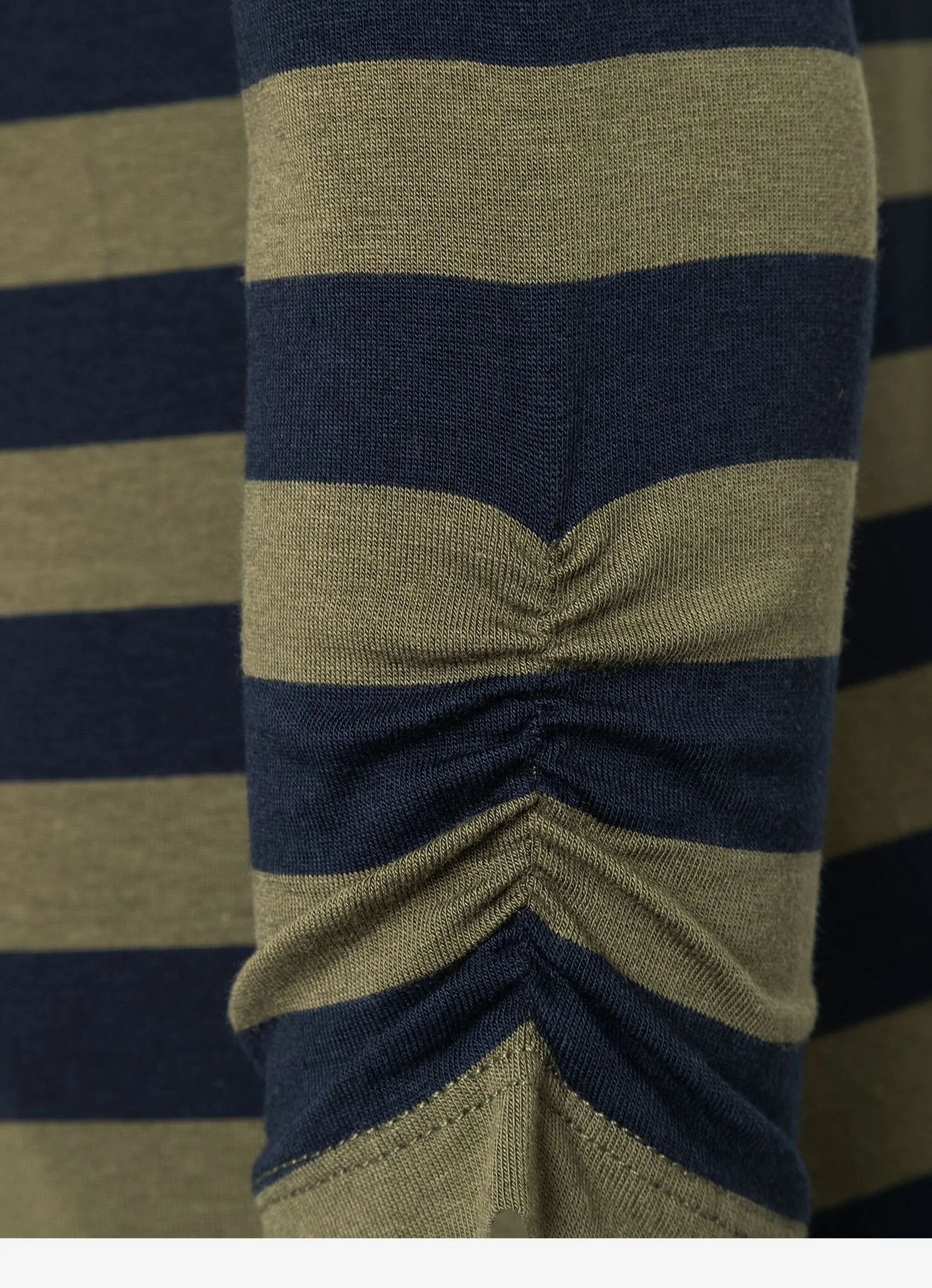 More & More Striped Long Sleeve Tee Navy/Olive