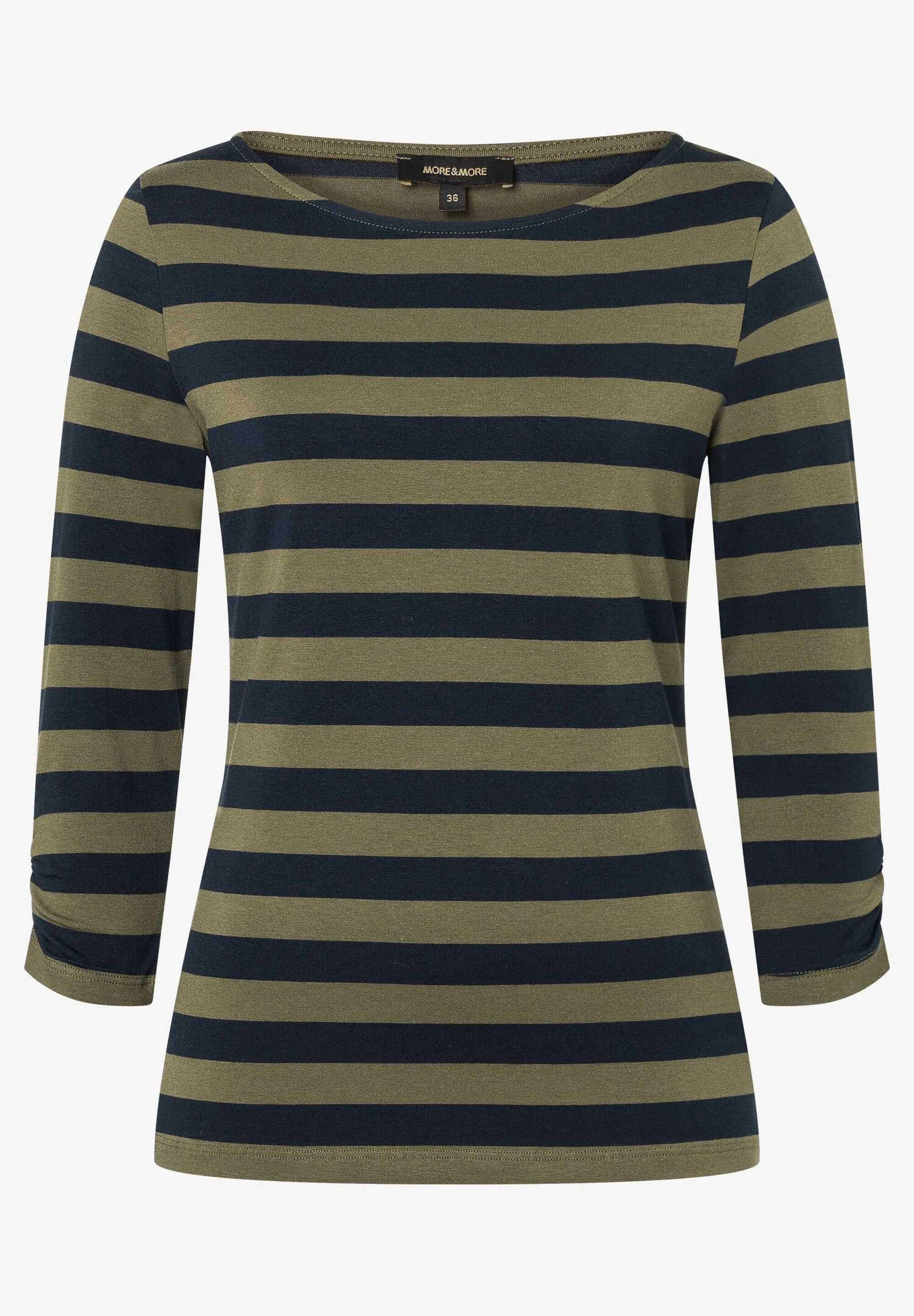 More & More Striped Long Sleeve Tee Navy/Olive