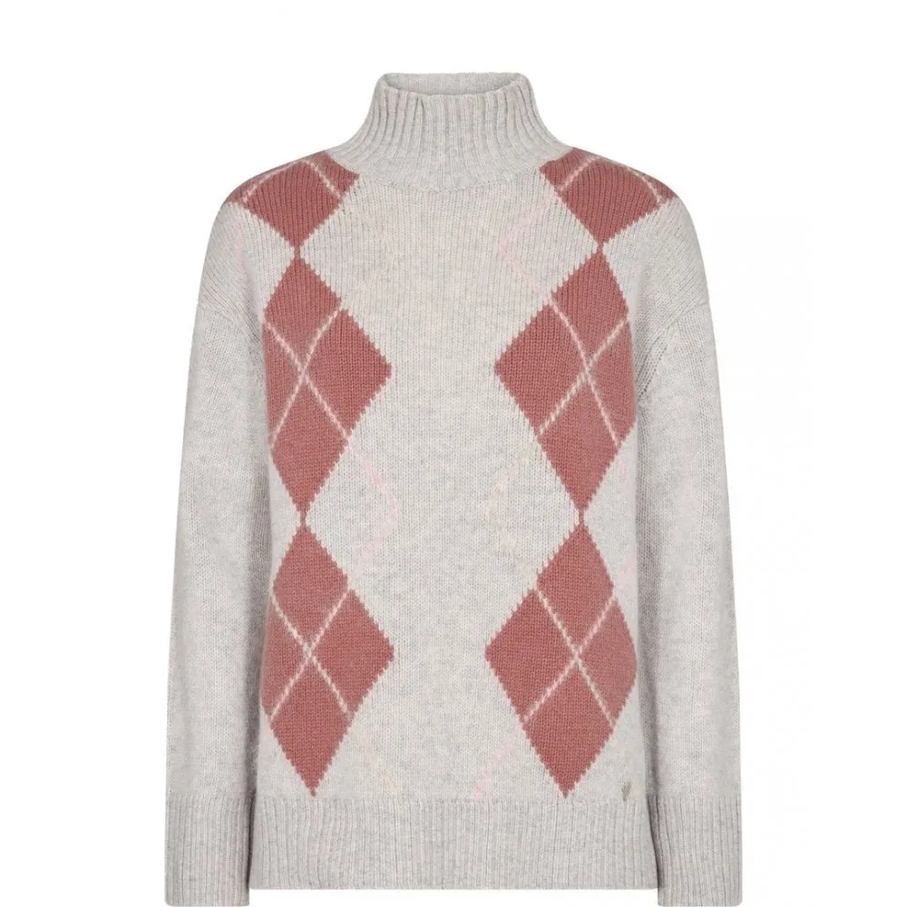 Mos Mosh Zima Diamond Knit Pattern Sweater