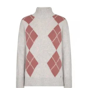 Mos Mosh Zima Diamond Knit Pattern Sweater