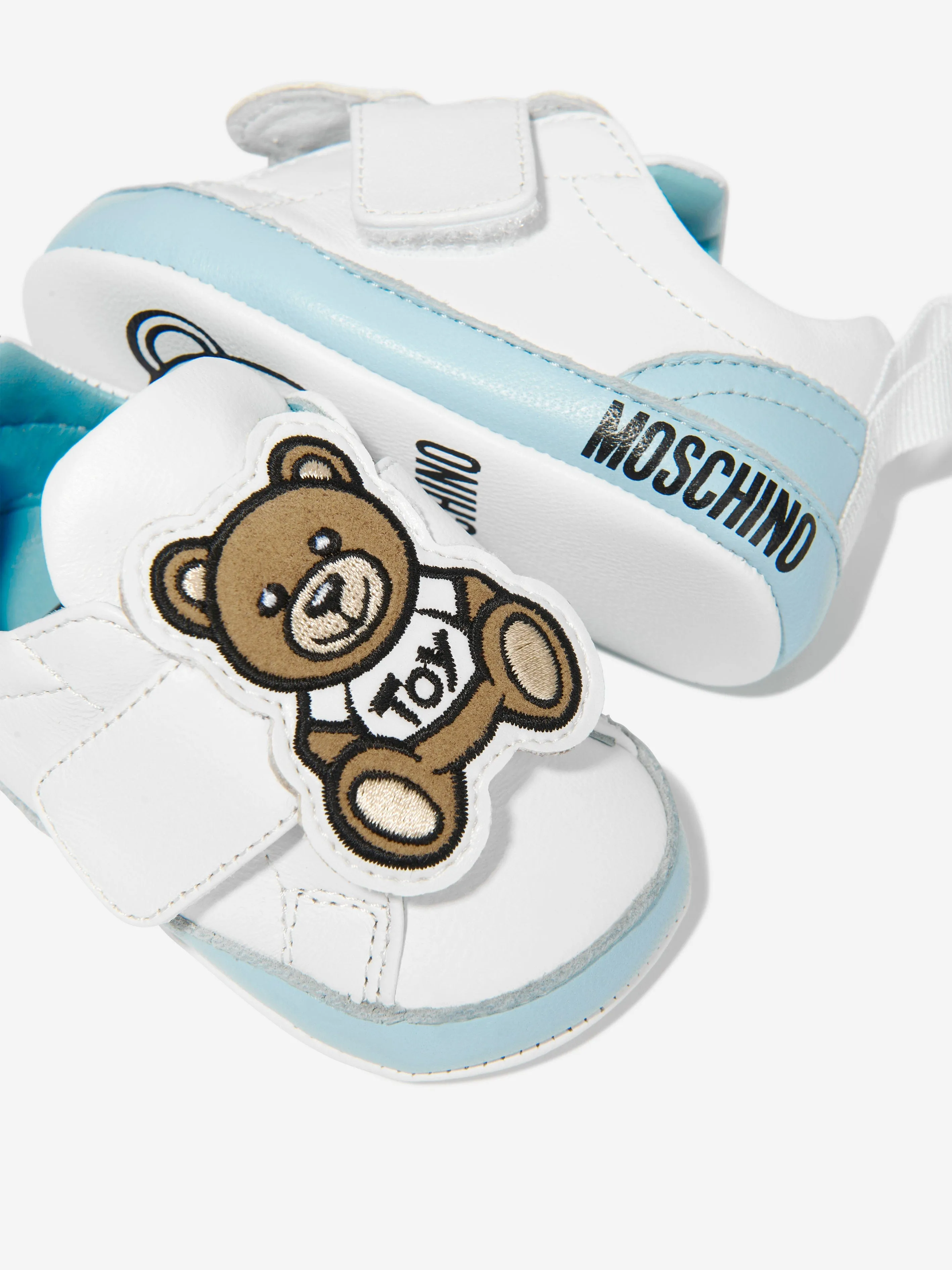 Moschino Baby Boys Leather Teddy Bear Trainers