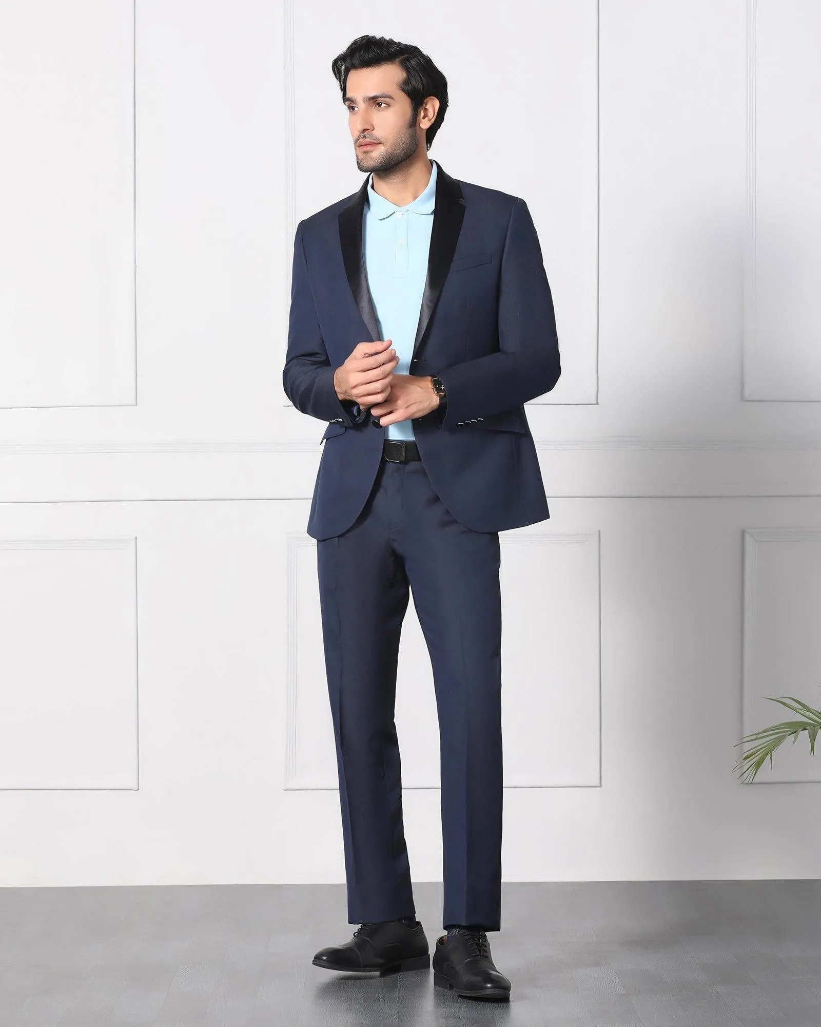 Must Haves Three Piece Navy Solid Formal Suit - Jaydon