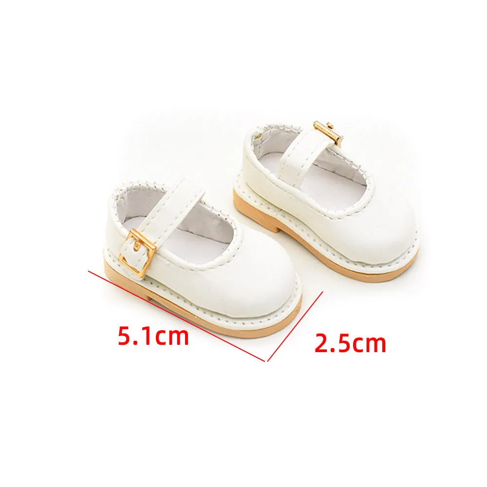 niannyyhouse 1/6BJD 15cm Plush Doll Casual Leather Shoes Length 5.1cm 30cm Ball Jointed Dolls Accessories Dress Up