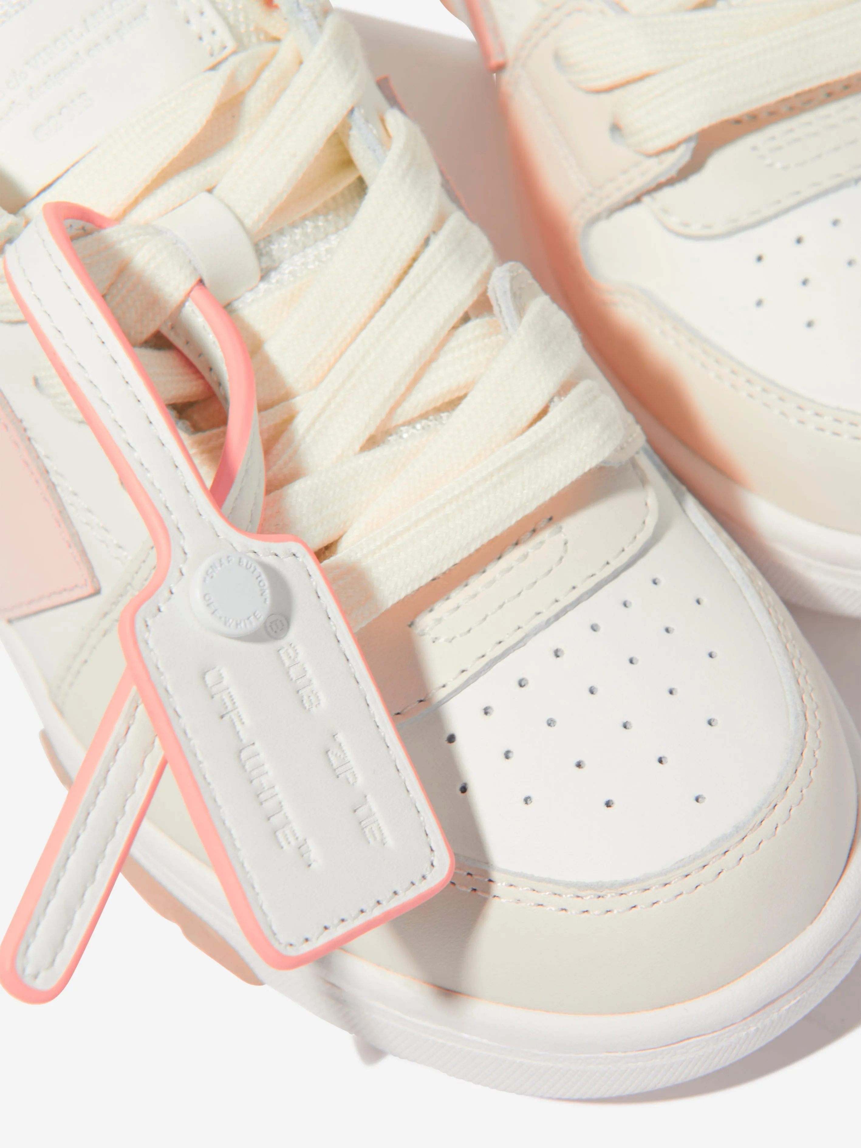 Off-White Girls Leather Out Of Office Trainers in White