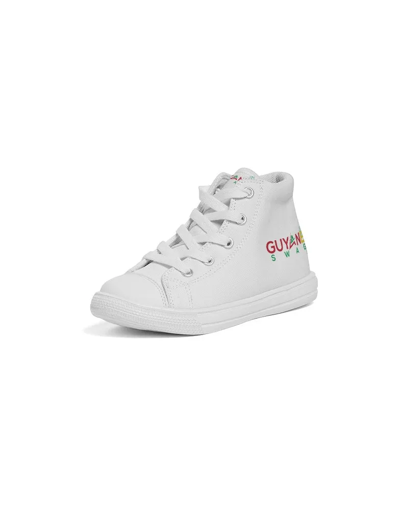 Official Guyanese Swag Guyana Map Logo Unisex Kids Hightop Canvas Shoe