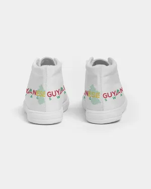 Official Guyanese Swag Guyana Map Logo Unisex Kids Hightop Canvas Shoe