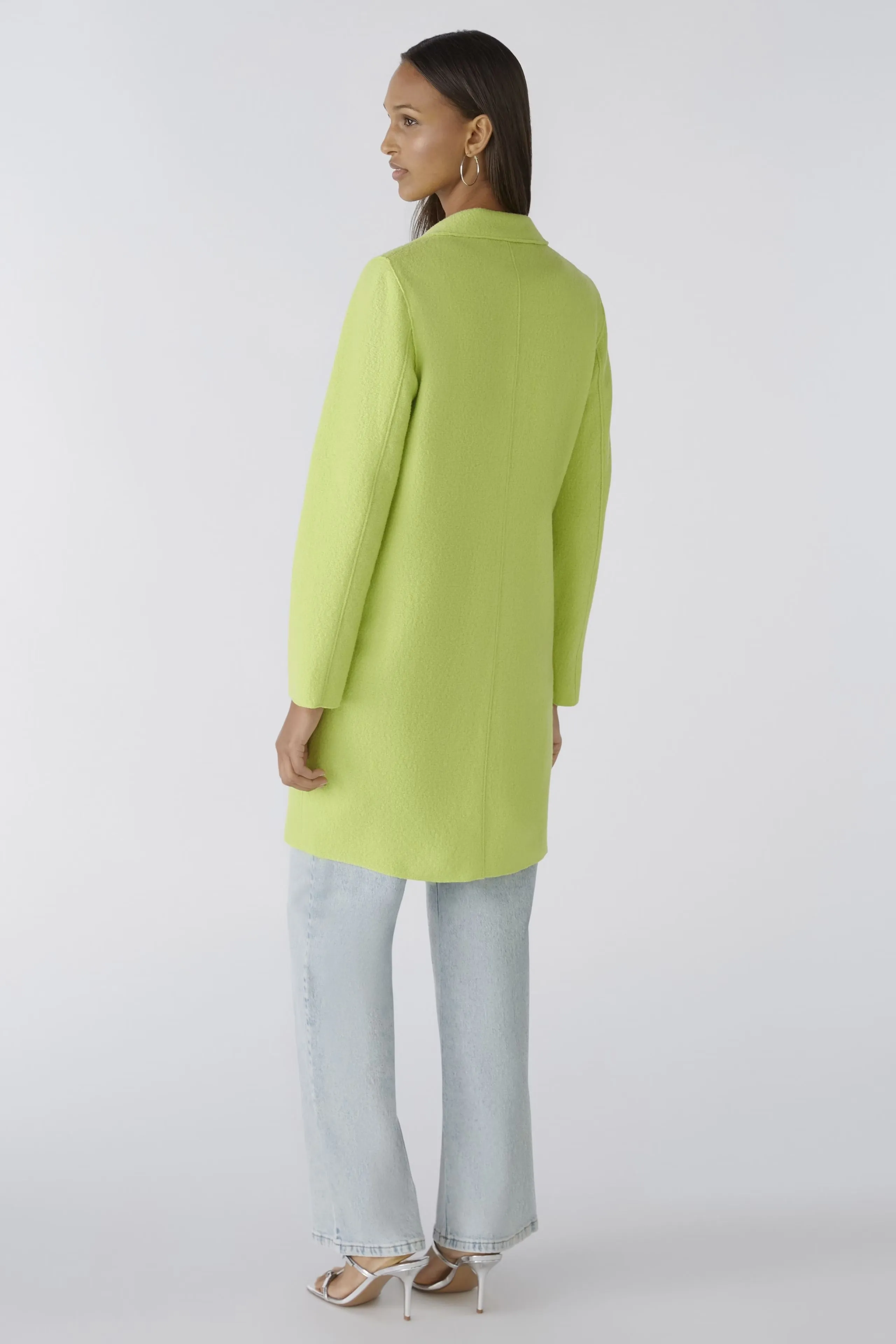 Oui Mayson Wool Coat Lime Green