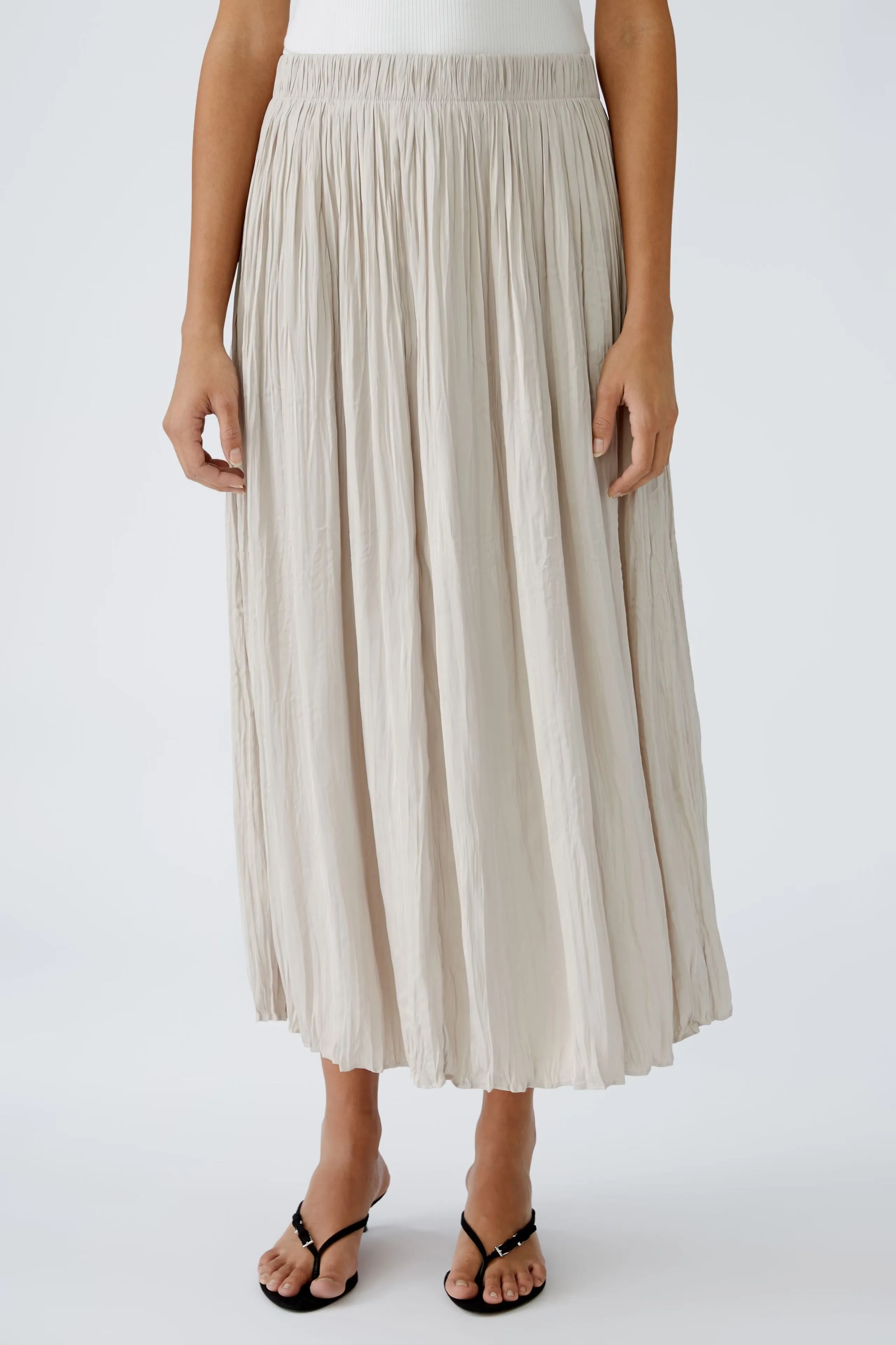 Oui Slip-On Skirt Light Stone