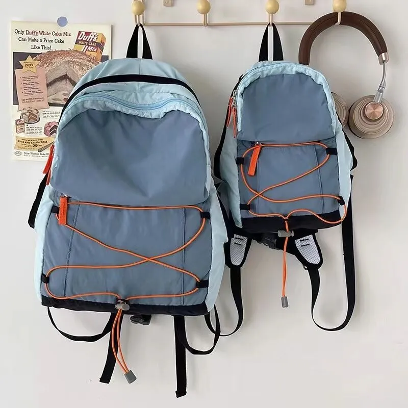 Outdoor Contrast Color Backpack Tide Lightweight Travel Bag Mountaineering Small Backpack Good-looking Junior High School Student Class Schoolbag