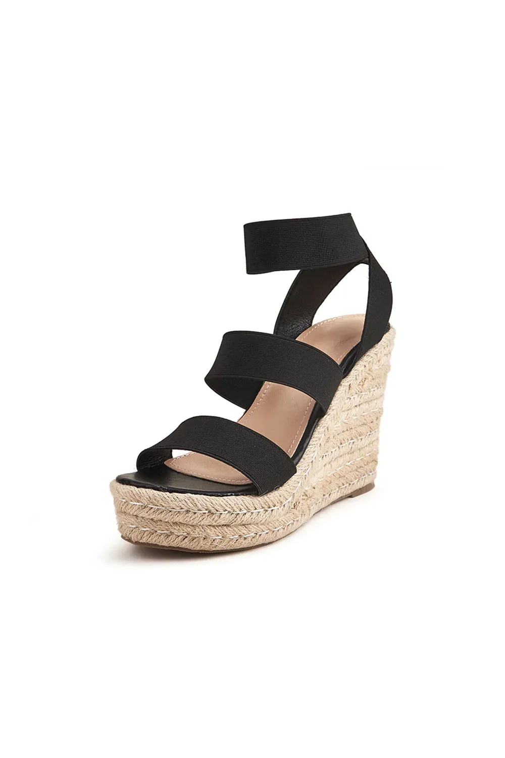 Outdoor Peep Toe Wedge Heel Shoes With Ankle Strap