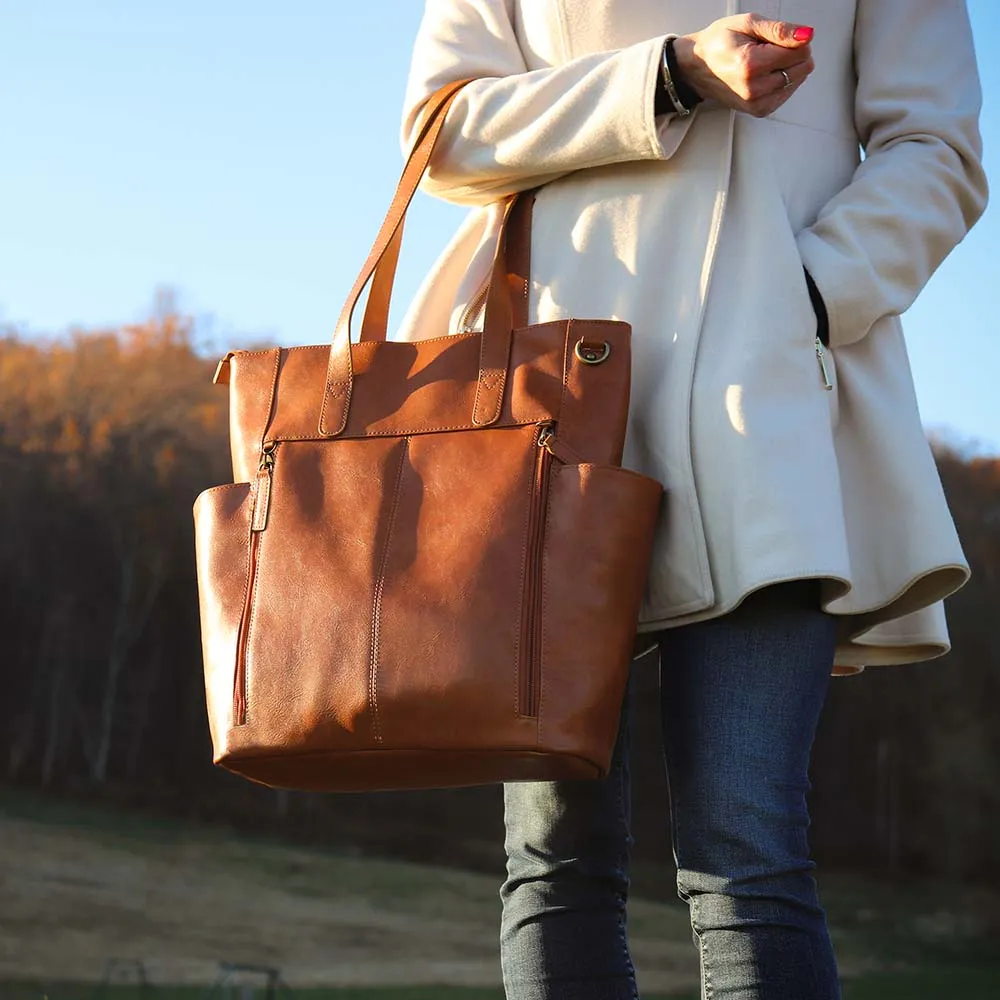 Oversized Travel Tote, Washable USA Cowhide