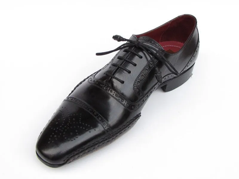 Paul Parkman Captoe Oxfords Black Shoes