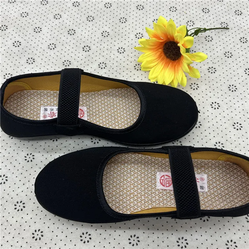 Popular Innovative Women's Cloth Black Canvas Shoes