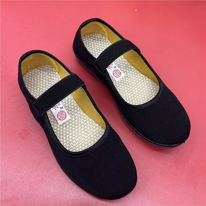 Popular Innovative Women's Cloth Black Canvas Shoes