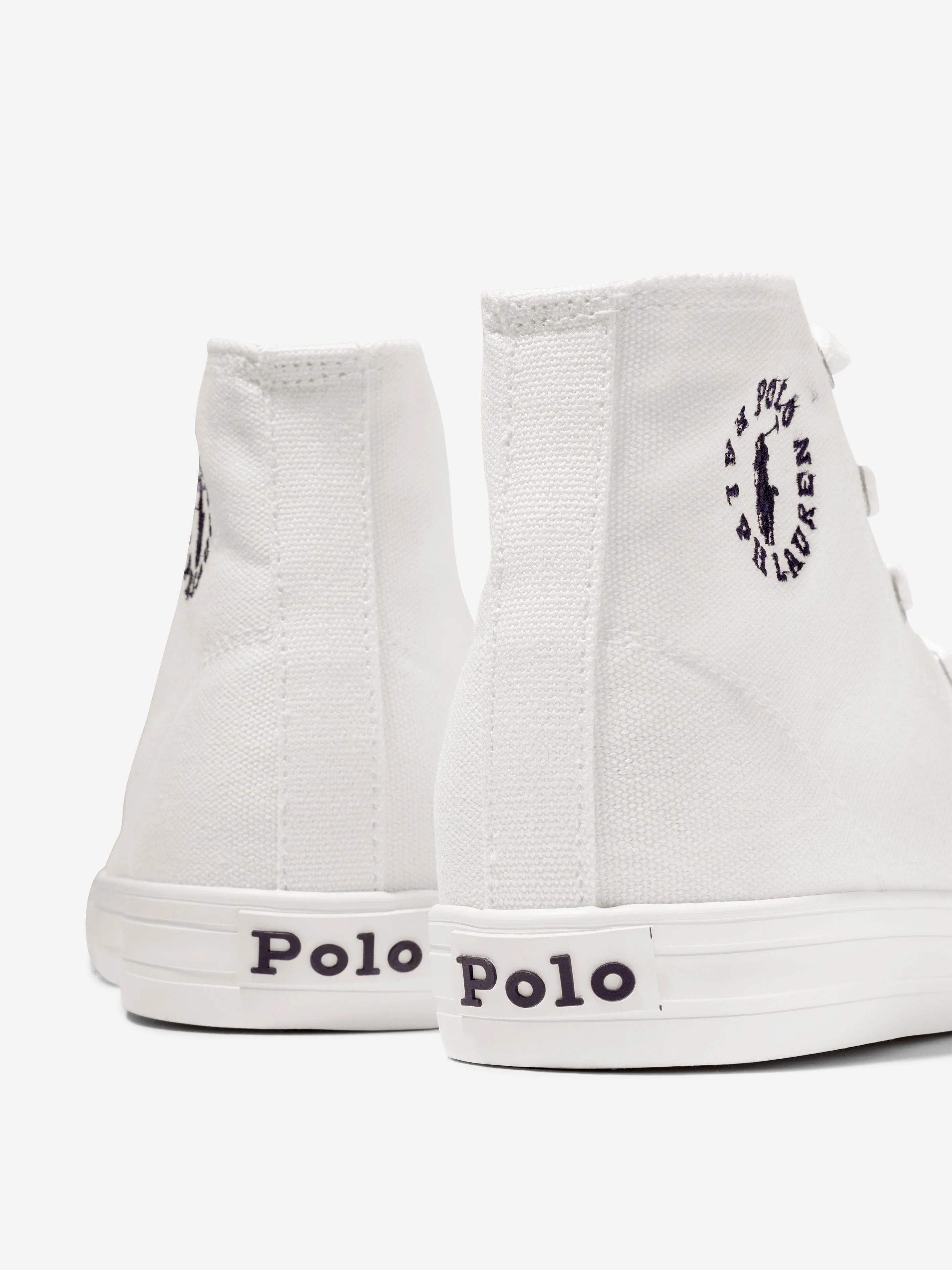 Ralph Lauren Kids Forrester High Top Trainers in Cream